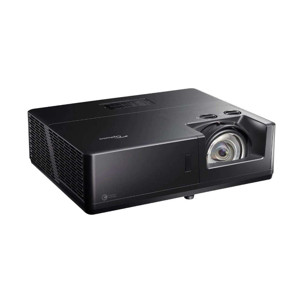 Optoma ZK608TST 4K Short Throw Golf Sim Projector - front side view