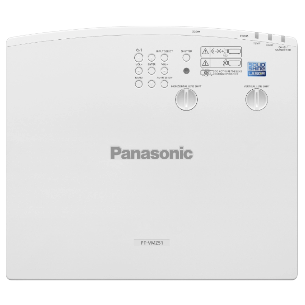 Panasonic PT-VMZ51EJ Compact Laser Projector - top view